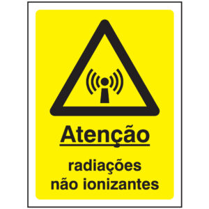 SINAL DE PERIGO - ATENÇÃO RADIAÇÕES NÃO IONIZANTES (G522) - Perigo - Sinalização