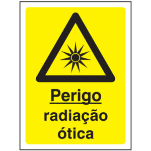 SINAL DE PERIGO - RADIAÇÃO ÓTICA (G523) - Perigo - Sinalização