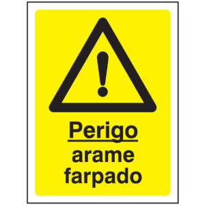 SINAL DE PERIGO - ARAME FARPADO (G526) - Perigo - Sinalização