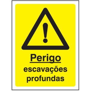 SINAL DE PERIGO - ESCAVAÇÕES PROFUNDAS (G537) - Perigo - Sinalização