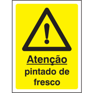 SINAL DE PERIGO - ATENÇÃO PINTADO DE FRESCO (G539) - Perigo - Sinalização