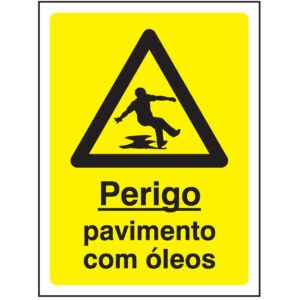 SINAL DE PERIGO - PISO COM ÓLEOS (G543) - Perigo - Sinalização