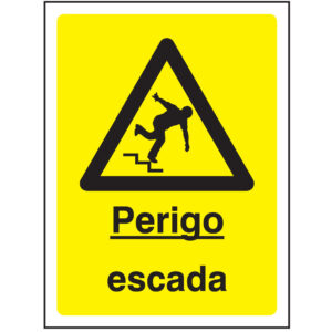 SINAL DE PERIGO - ESCADA (G545) - Perigo - Sinalização