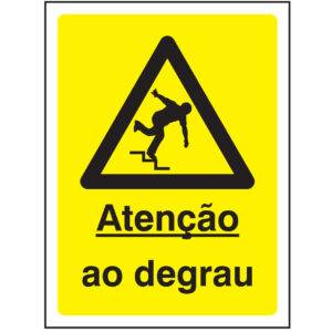SINAL DE PERIGO - ATENÇÃO AO DEGRAU (G546) - Perigo - Sinalização