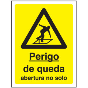 SINAL DE PERIGO - QUEDA ABERTURA NO SOLO (G548) - Perigo - Sinalização