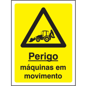 SINAL DE PERIGO - MÁQUINAS EM MOVIMENTO (G555) - Perigo - Sinalização