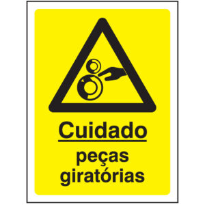 SINAL DE PERIGO - MÁQUINA COM PEÇAS GIRATÓRIAS (G561) - Perigo - Sinalização