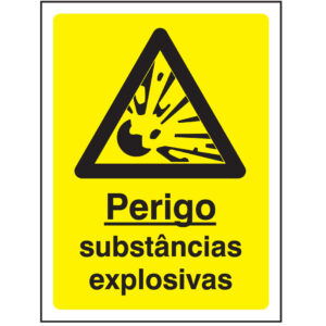 SINAL DE PERIGO - SUBSTÂNCIA EXPLOSIVAS (G578) - Perigo - Sinalização