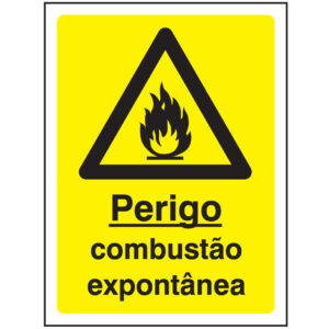 SINAL DE PERIGO - COMBUSTÃO EXPONTÂNEA (G588) - Perigo - Sinalização