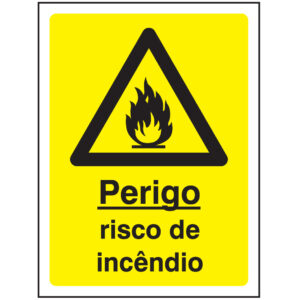 SINAL DE PERIGO - RISCO DE INCÊNDIO (G590) - Perigo - Sinalização