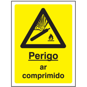 SINAL DE PERIGO - AR COMPRIMIDO (G595) - Perigo - Sinalização