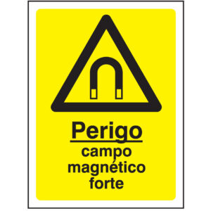 SINAL DE PERIGO - CAMPO MAGNÉTICO FORTE (G601) - Perigo - Sinalização