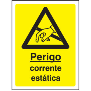 SINAL DE PERIGO - CORRENTE ESTÁTICA (G602) - Perigo - Sinalização