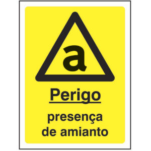 SINAL DE PERIGO - PERIGO PRESENÇA DE AMIANTO (G614) - Perigo - Sinalização
