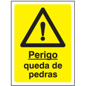 SINAL DE PERIGO - QUEDA DE PEDRAS (G616) - Perigo - Sinalização