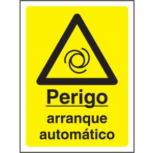 SINAL DE PERIGO - ARRANQUE AUTOMÁTICO (G620) - Perigo - Sinalização