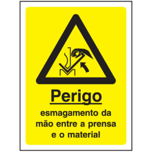 SINAL DE PERIGO - ESMAGAMENTO (G628) - Perigo - Sinalização