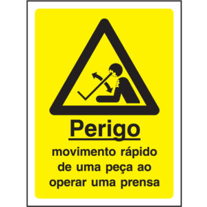 SINAL DE PERIGO - OPERAÇÃO COM PRENSA (G632) - Perigo - Sinalização