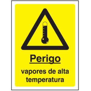 SINAL DE PERIGO - VAPORES DE ALTA TEMPERATURA (G639) - Perigo - Sinalização