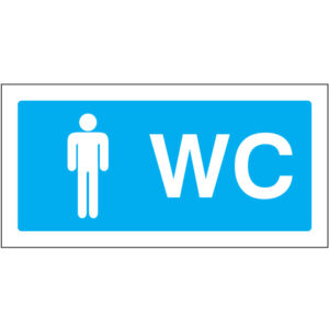 SINAL DE INFORMAÇÃO - INSTALAÇÕES SANITÁRIAS MASCULINAS (I0102) - Informação - Sinalização