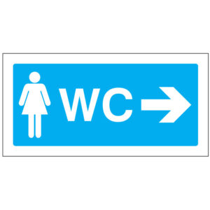 SINAL DE INFORMAÇÃO - INSTALAÇÕES SANITÁRIAS FEMININAS À DIREITA (I0104) - Informação - Sinalização