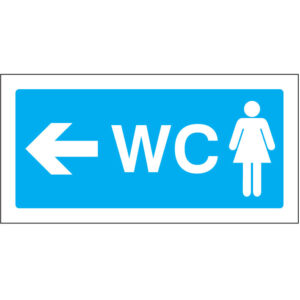 SINAL DE INFORMAÇÃO - INSTALAÇÕES SANITÁRIAS FEMININAS À ESQUERDA (I0109) - Informação - Sinalização