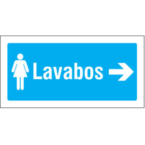 SINAL DE INFORMAÇÃO - LAVABOS FEMININOS À DIREITA (I0117) - Informação - Sinalização