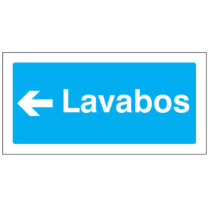 SINAL DE INFORMAÇÃO - LAVABOS À ESQUERDA (I0120) - Informação - Sinalização