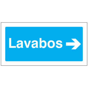 SINAL DE INFORMAÇÃO - LAVABOS À DIREITA (I0121) - Informação - Sinalização