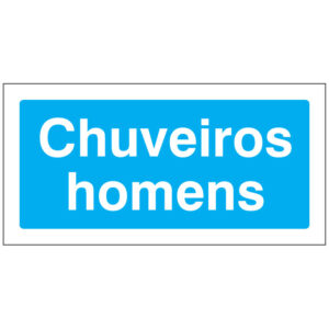 SINAL DE INFORMAÇÃO - CHUVEIROS HOMENS (I0195) - Informação - Sinalização