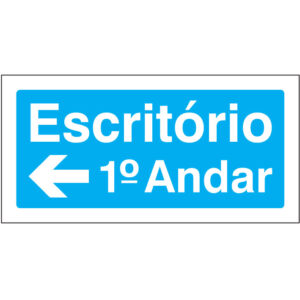 SINAL DE INFORMAÇÃO - ESCRITÓRIO 1º ANDAR À ESQUERDA (I0218) - Informação - Sinalização