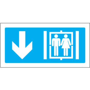 SINAL DE INFORMAÇÃO - ELEVADOR EM BAIXO (I0222) - Informação - Sinalização