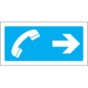 SINAL DE INFORMAÇÃO - TELEFONE À DIREITA (I0269) - Informação - Sinalização