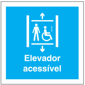 SINAL DE INFORMAÇÃO - ELEVADOR ACESSÍVEL A UTILIZADORES COM MOBILIDADE CONDICIONADA (I0445) - Informação - Sinalização