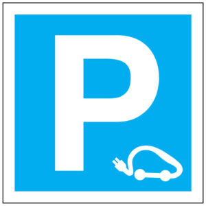 SINAL DE INFORMAÇÃO -PARQUE COM CARREGAMENTO ELÉTRICO (I0469) - Informação - Sinalização