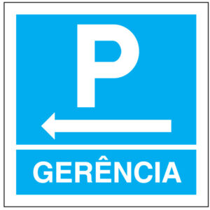SINAL DE INFORMAÇÃO - PARQUE PARA A GERÊNCIA À ESQUERDA (I0475) - Informação - Sinalização