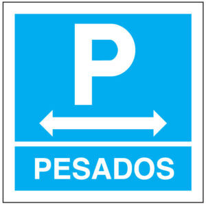 SINAL DE INFORMAÇÃO - PARQUE DE PESADOS À ESQUERDA E À DIREITA (I0477) - Informação - Sinalização