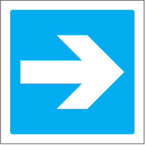 SINAL DE INFORMAÇÃO - SETA INDICAÇÃO DE CAMINHO À DIREITA (I0481) - Informação - Sinalização