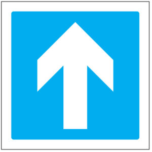 SINAL DE INFORMAÇÃO - SETA INDICAÇÃO DE CAMINHO PARA CIMA (I0484) - Informação - Sinalização