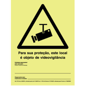 SINAL DE INFORMAÇÃO - Vídeo VIGILÂNCIA (I0621) - Informação - Sinalização