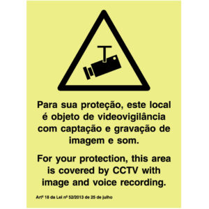 SINAL DE INFORMAÇÃO - Vídeo VIGILÂNCIA (I0622) - Informação - Sinalização