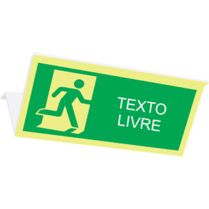 SINAL DE EMERGÊNCIA - TEXTO LIVRE (ISO109) - Emergência - Sinalização
