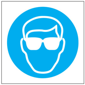 SINAL DE OBRIGAÇÃO - USO DE ÓCULOS DE PROTEÇÃO (O402) - Obrigação - Sinalização
