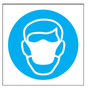 SINAL DE OBRIGAÇÃO - USO DE MÁSCARA DE PROTEÇÃO PARA POEIRAS E FUMOS (O408) - Obrigação - Sinalização
