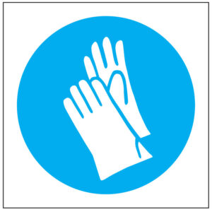 SINAL DE OBRIGAÇÃO - USO DE LUVAS DE PROTEÇÃO (O420) - Obrigação - Sinalização