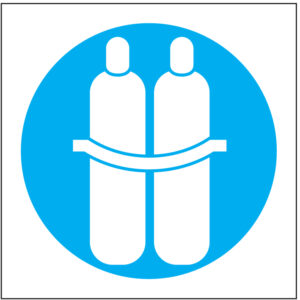 SINAL DE OBRIGAÇÃO - MANTER GARRAFAS PRESAS (O441) - Obrigação - Sinalização