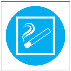 SINAL DE OBRIGAÇÃO - FUMAR APENAS NA ZONA DELIMITADA (O444) - Obrigação - Sinalização