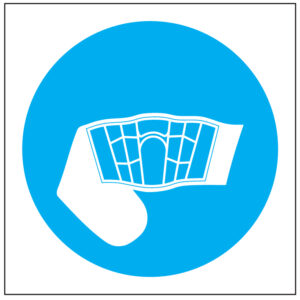 SINAL DE OBRIGAÇÃO - USAR CINTA LOMBAR DE PROTEÇÃO (O452) - Obrigação - Sinalização