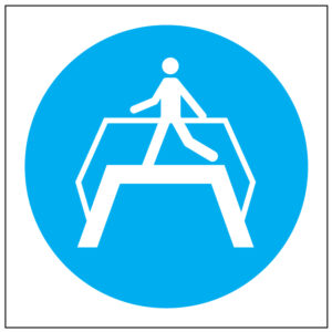 SINAL DE OBRIGAÇÃO - USAR A PASSAGEM SUPERIOR (O464) - Obrigação - Sinalização