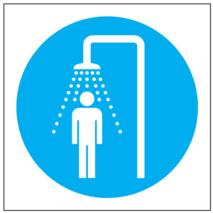 SINAL DE OBRIGAÇÃO - USAR O CHUVEIRO (O467) - Obrigação - Sinalização